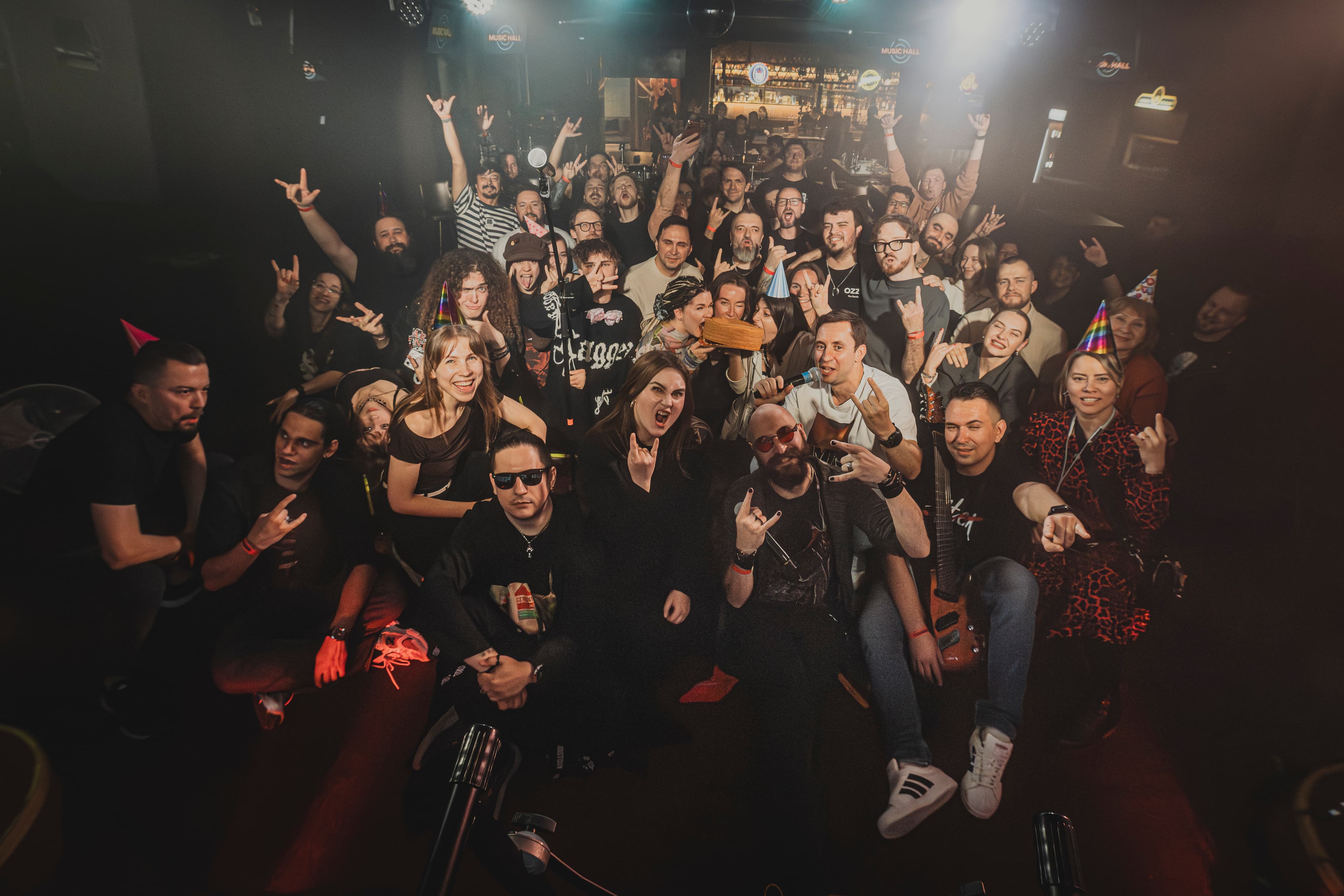 The Jammers community celebrating together on stage